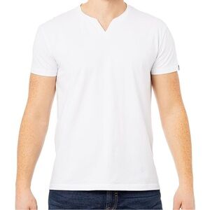 X RAY Men's Soft Stretch Cotton Short Sleeve Slim Fit Slit V-Neck T-Shirt